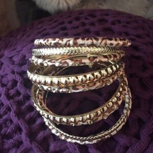 Set of 9 bangle bracelets